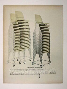 Don Albinson Stacking Chairs Knoll 1960s Collapsible MOD Furniture Advertisement